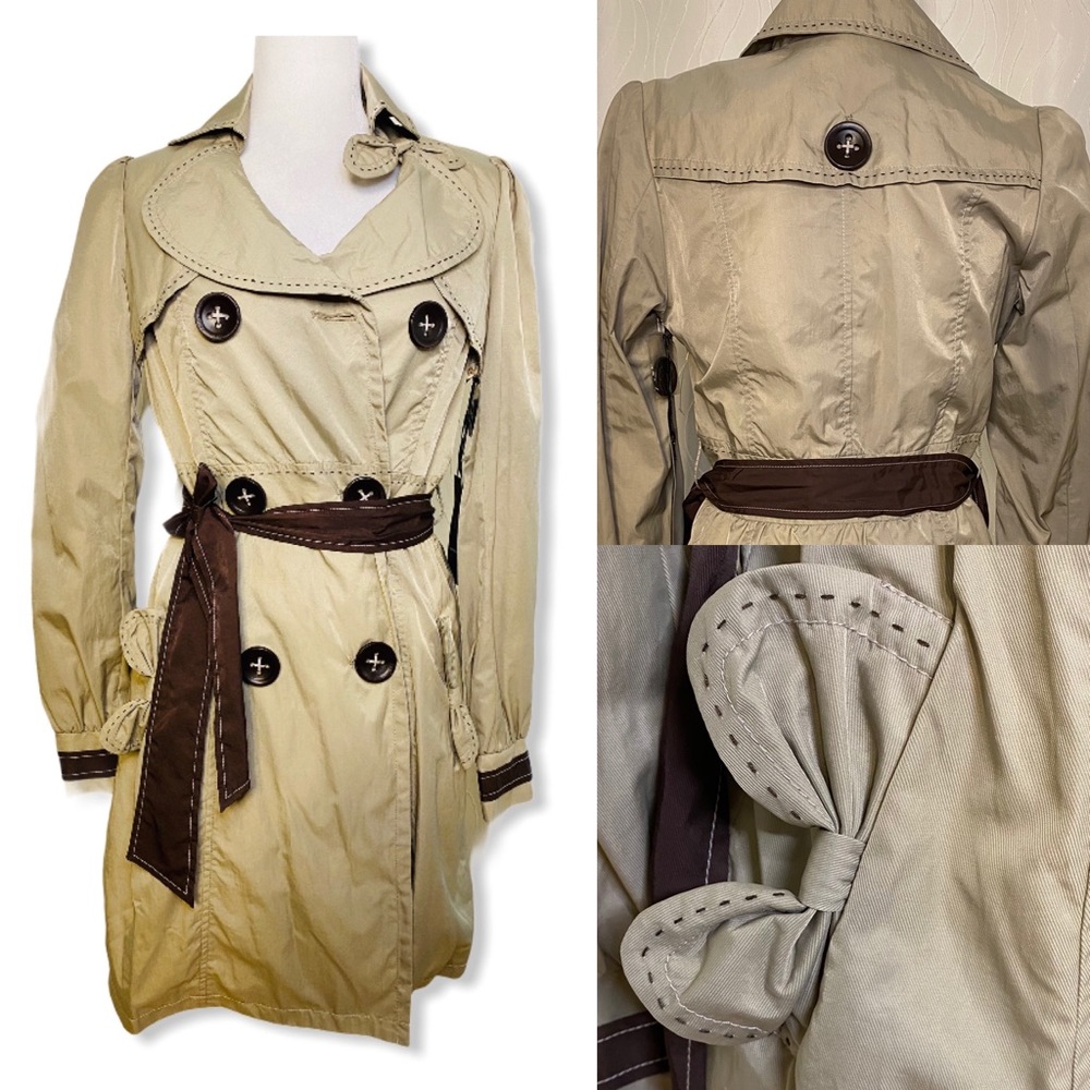 🎀 NEW Emphasis bow trench coat jacket
